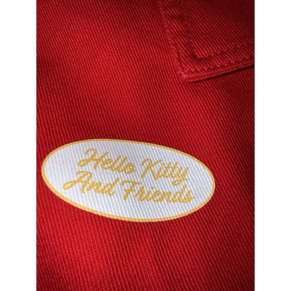 Hello Kitty & Friends Girl XS 4-5 Jacket Red Zip Kids Denim 100% Cotton Gift NWT